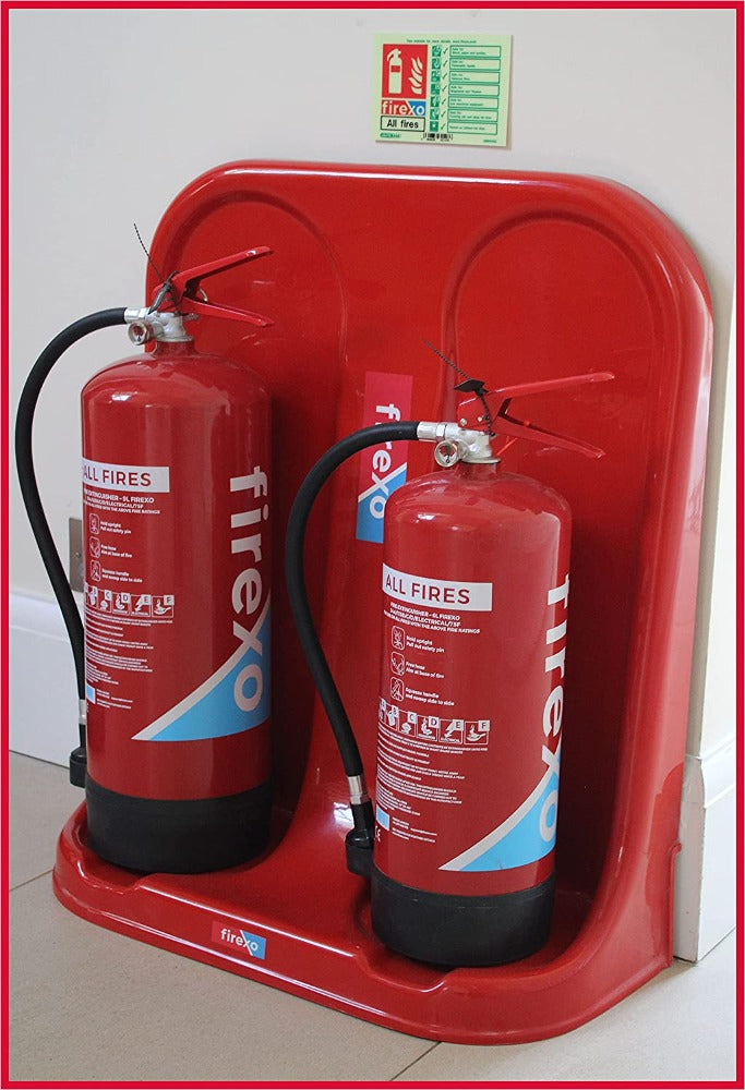 Podwójny stojak na gaśnicę z włókna szklanego Firexo Red