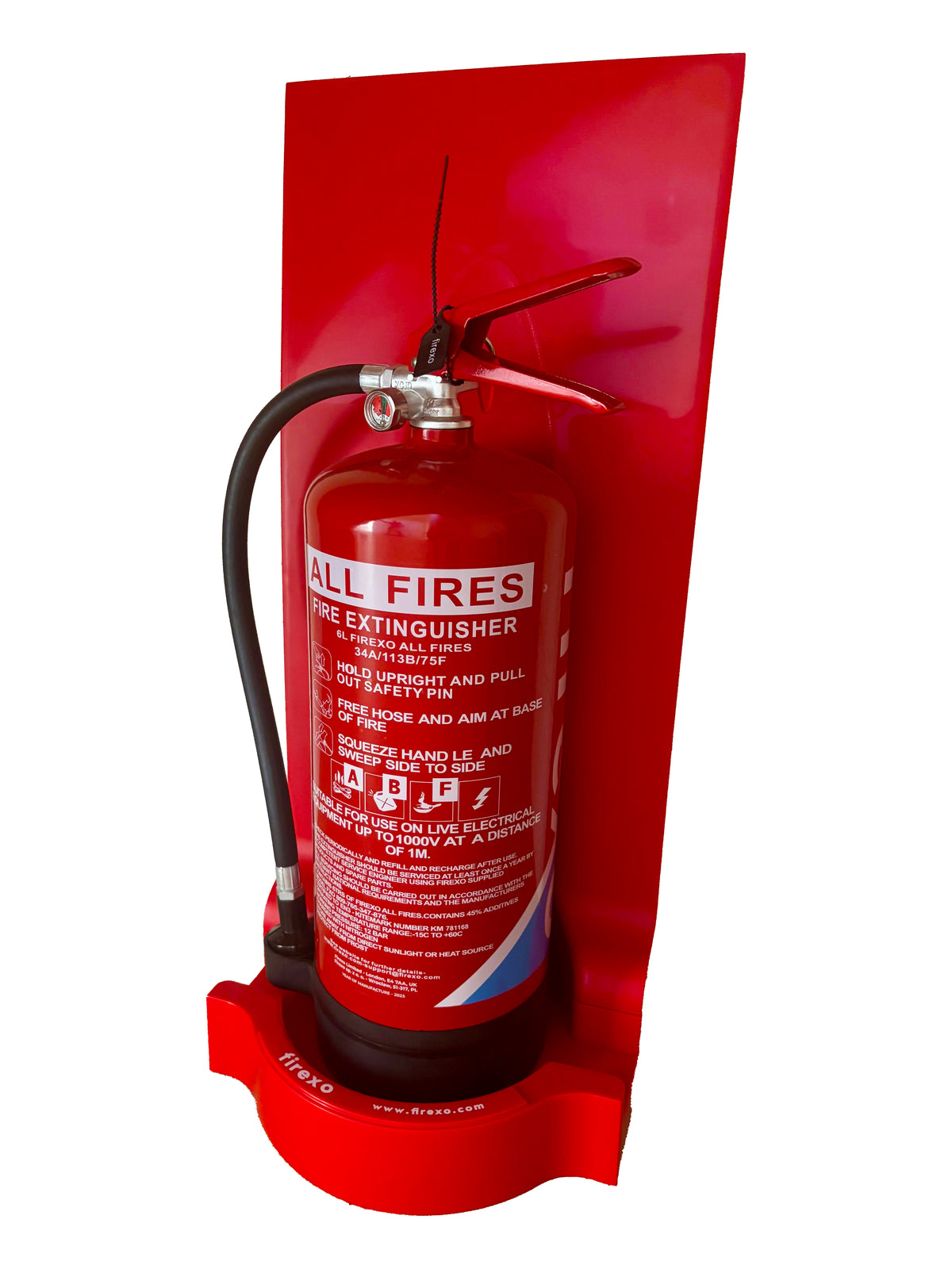 Firexo Red Fibreglass Single Fire Extinguisher Stand