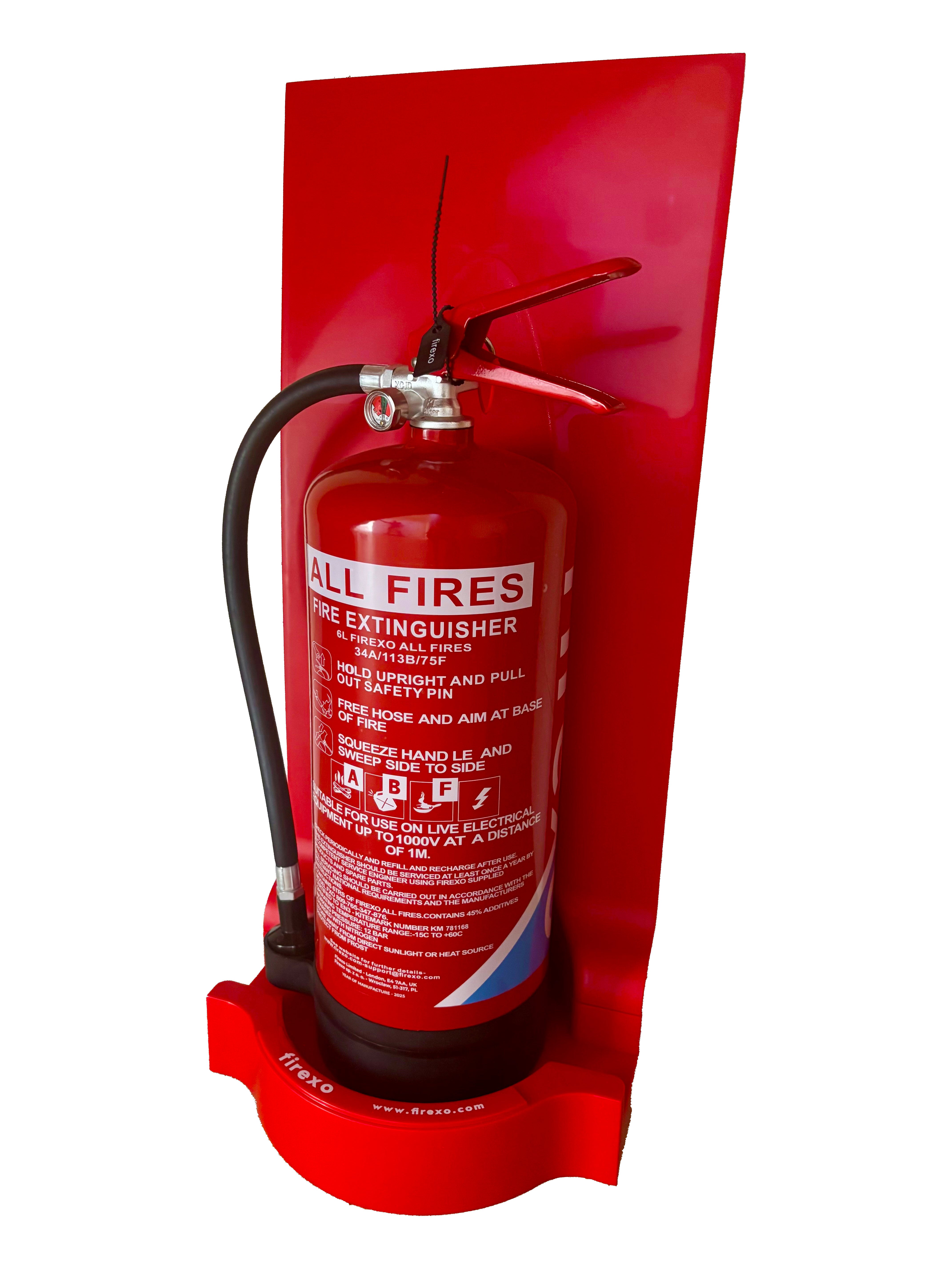 Firexo Red Fibreglass Single Fire Extinguisher Stand