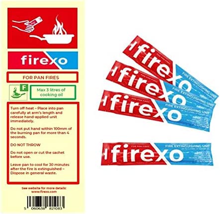 Firexo Pan Fire Extinguisher Photo Luminescent Sachet Sign