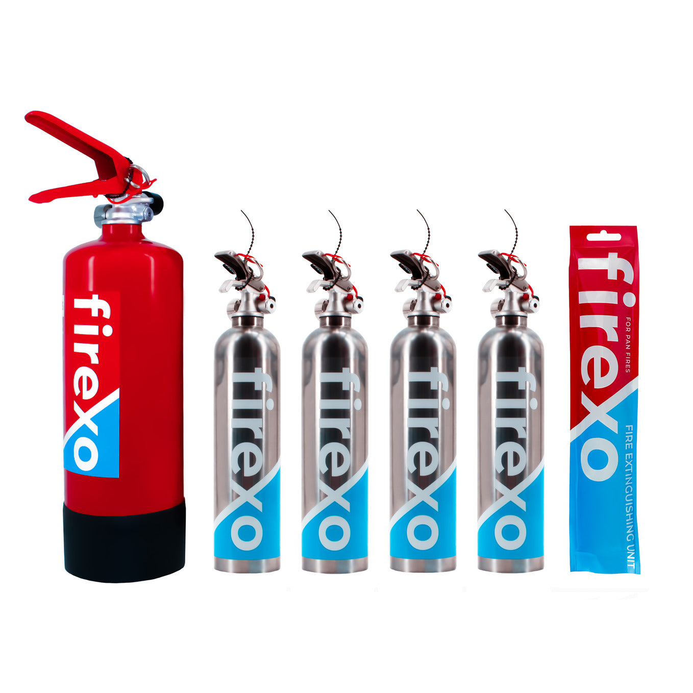 Firexo Home Fire Extinguisher Pack. 6 Items