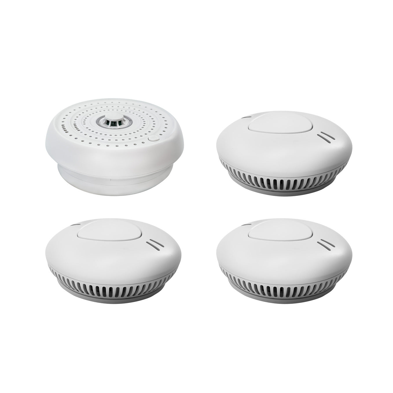 Firexo 4 Unit Interlinked Optical Smoke Alarm and Heat Alarm bundle all with 10 Year Tamper Proof Battery, White, Bundle contains 3x Smoke Alarm, 1x Heat Alarm